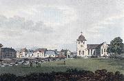 John William Edy Christiania great Church France oil painting artist